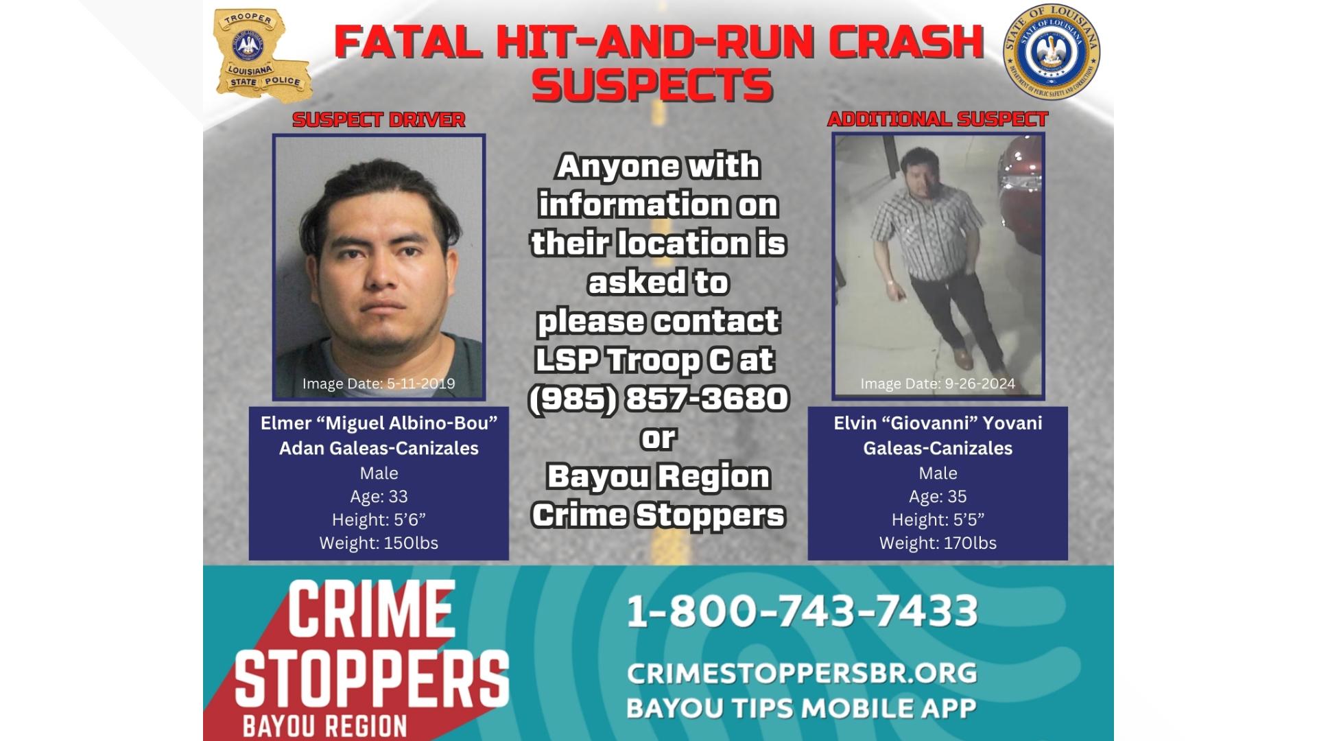 3 people arrested, 2 still wanted in fatal Terrebonne Parish hitand