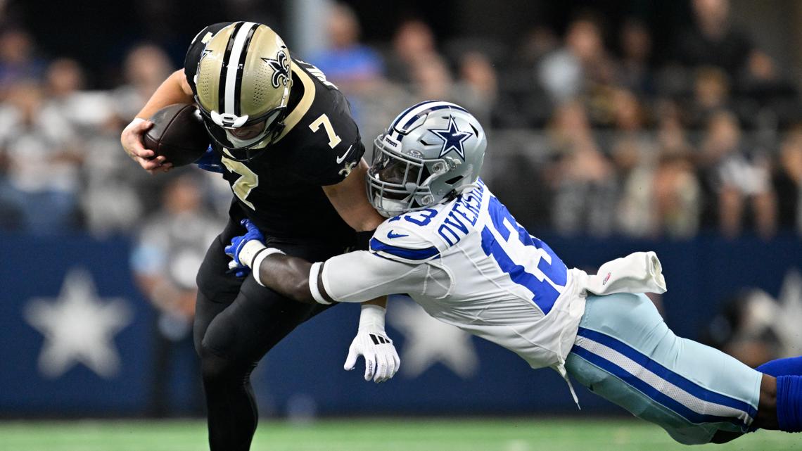 Taysom Hill taken to Dallas hospital after injury in second half against Cowboys