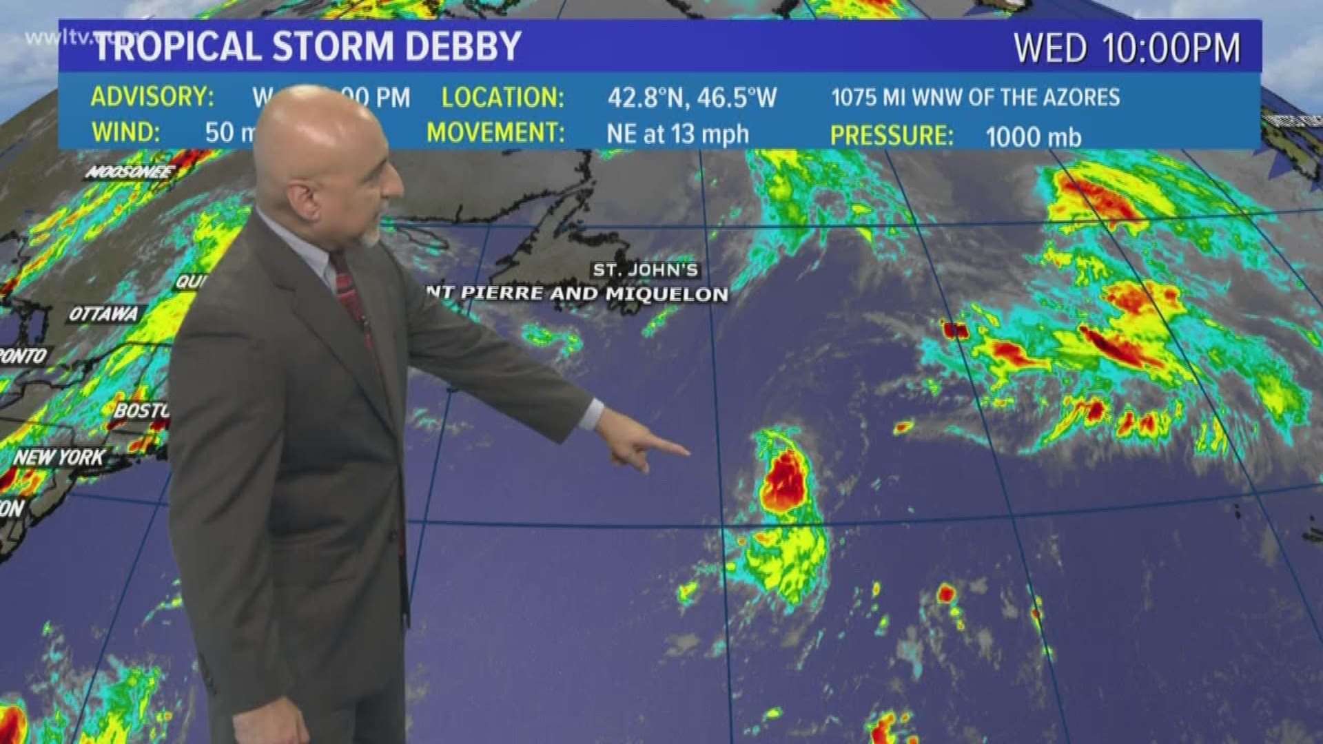 Chief Meteorologist Carl Arredondo and the Wednesday night Tropical Update