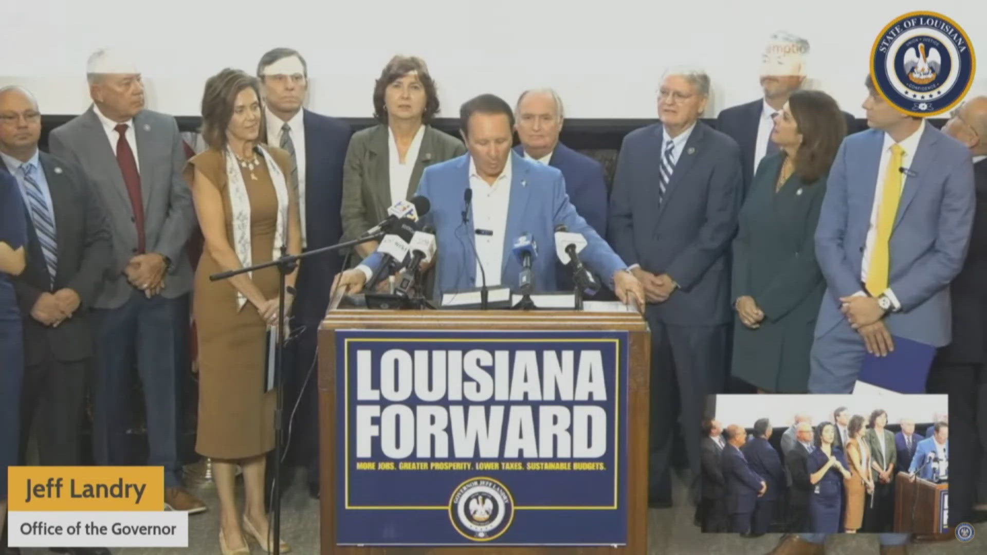 Governor Jeff Landry says his new plan will put more money back in the pocket of more people.