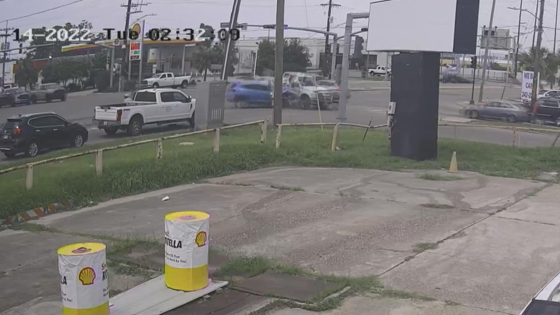 A car running a red light may have been evading police before it caused a multi-vehicle collision in New Orleans East, Mike McDaniel reports