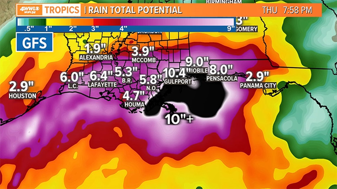 New Orleans Weather Chance of heavy rain coming soon