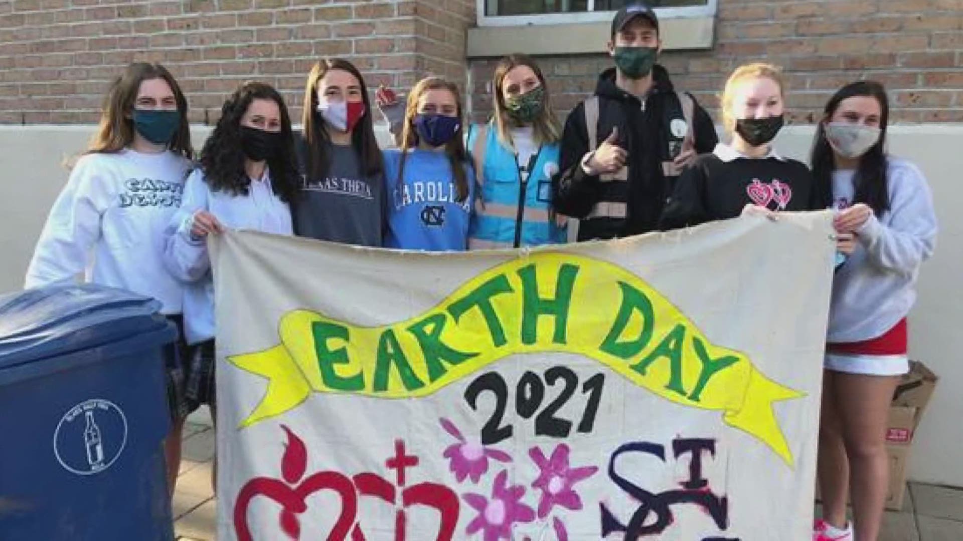 New Orleans students are helping to restore the coast for the future by recycling glass for Earth day. The recycled glass can be used to help rebuild the coast.