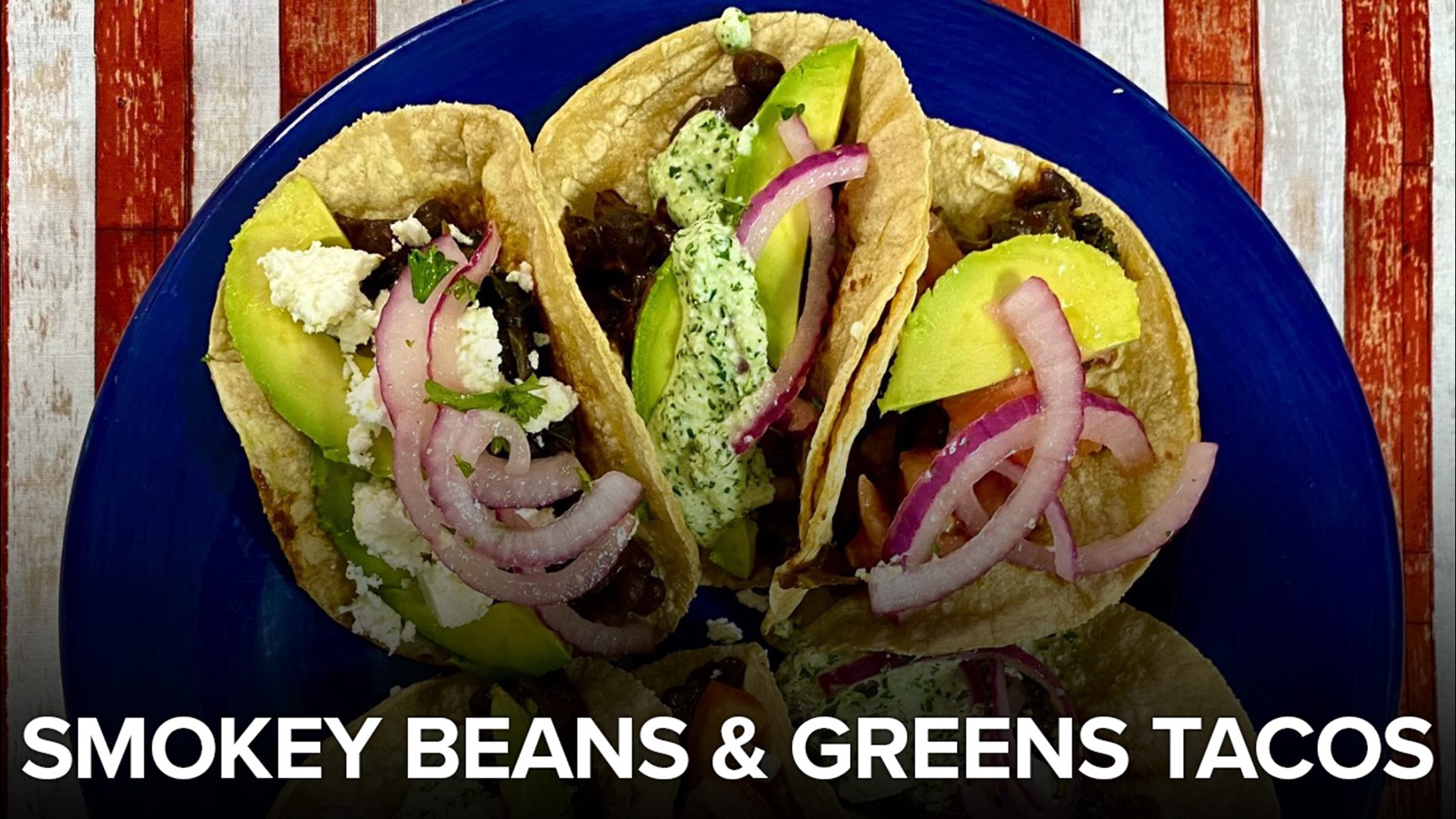 Today is National Eat Beans Day! So we're doing a smokey bean and kale taco served with Aji!