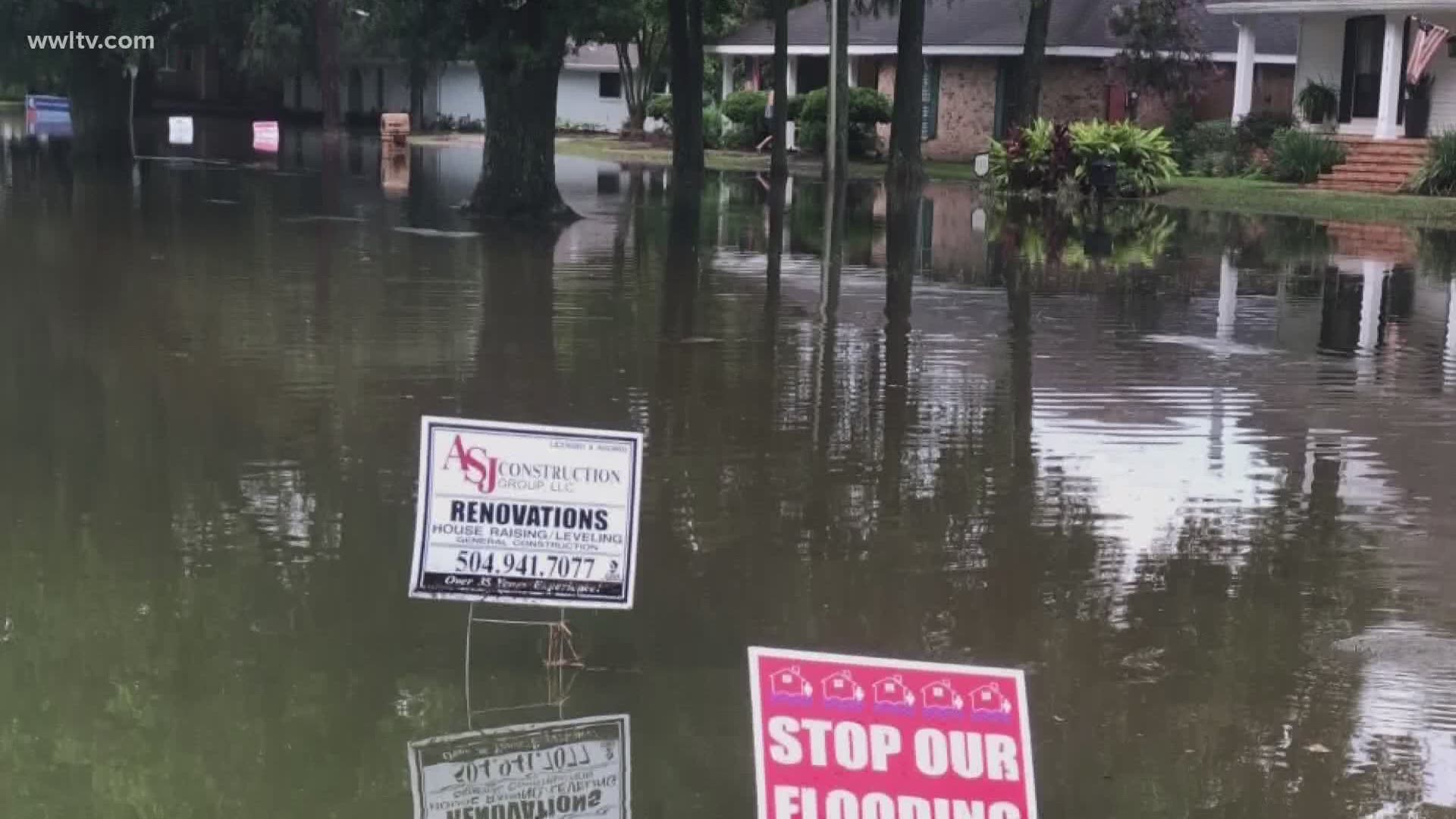 Officials say parts of the parish received at least seven inches of rain in just an hour. One councilman says action needs to be taken, yet nothing is being done.