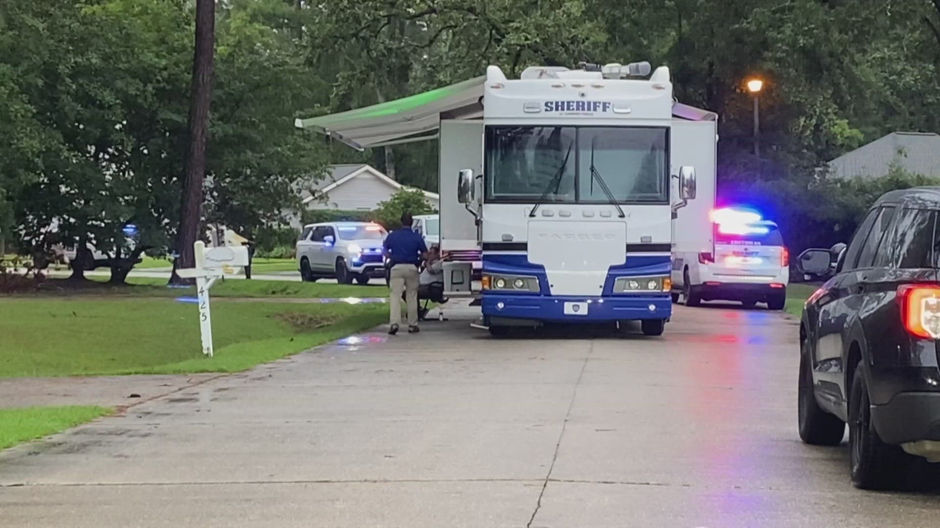 The sheriff's office said the person was barricaded in a home. The incident happened at a house in the area of Beau Rivage.