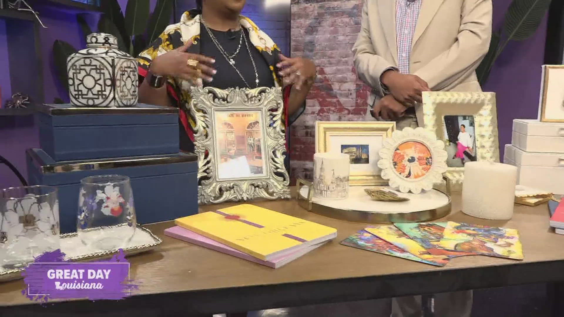 Allured by Design owner Tachic Hickman-Piazza brings some beautiful decor items that make great gifts.