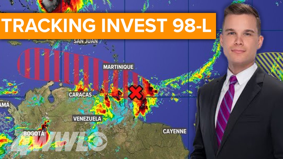 Wednesday morning tropical update Tracking Invest 98L