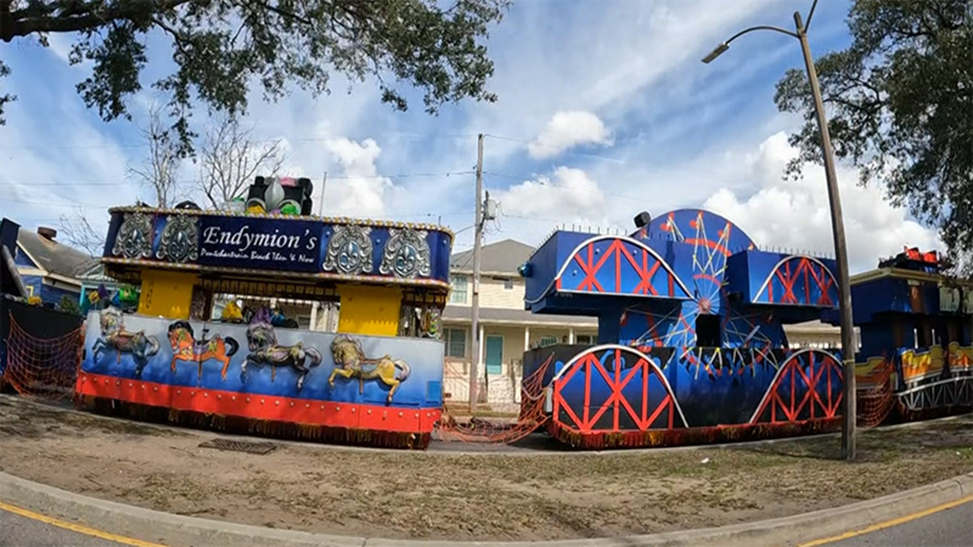 If traffic in and around New Orleans wasn't bad enough during Mardi Gras, a road work project on Orleans has half of Endymion's massive floats stuck blocking cars.