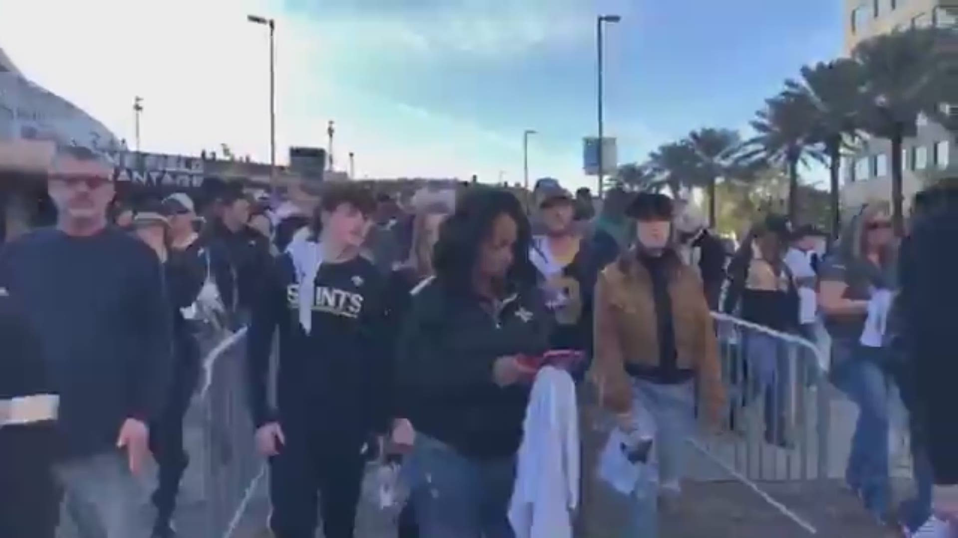 WWL-TV's Erika Ferrando spoke to some fans after the Saints won 34-31 thanks to a last-minute field goal score kicked by Wil Lutz.