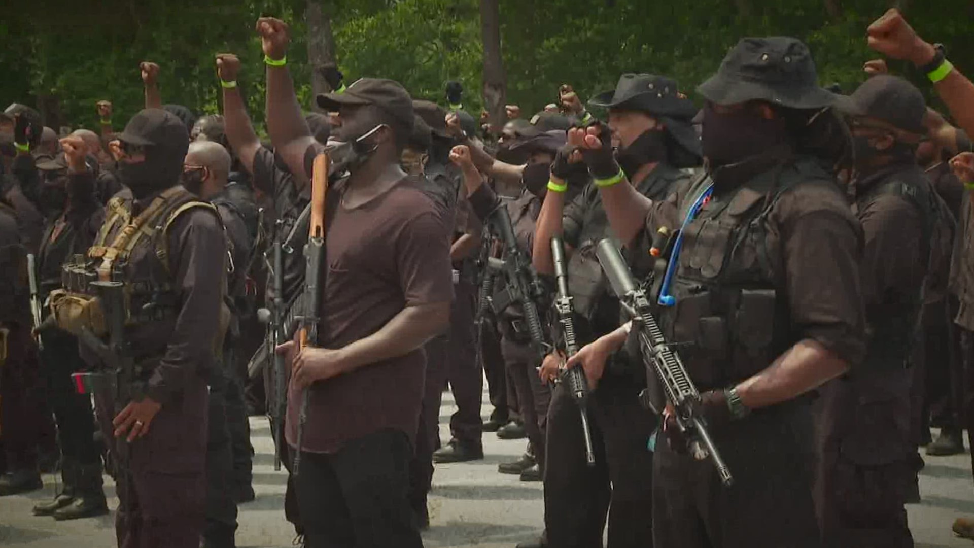 The north and west gates of the park were closed after the group entered, park police said.